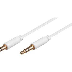 Goobay Audio cable 1m slim 3.5 mm stereo jack vit