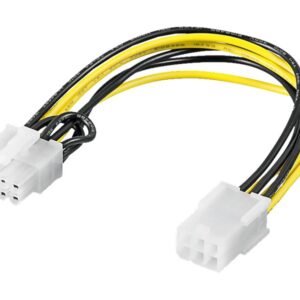 Goobay Moderkort Power Adapter 6pin - 8pin 0.2m