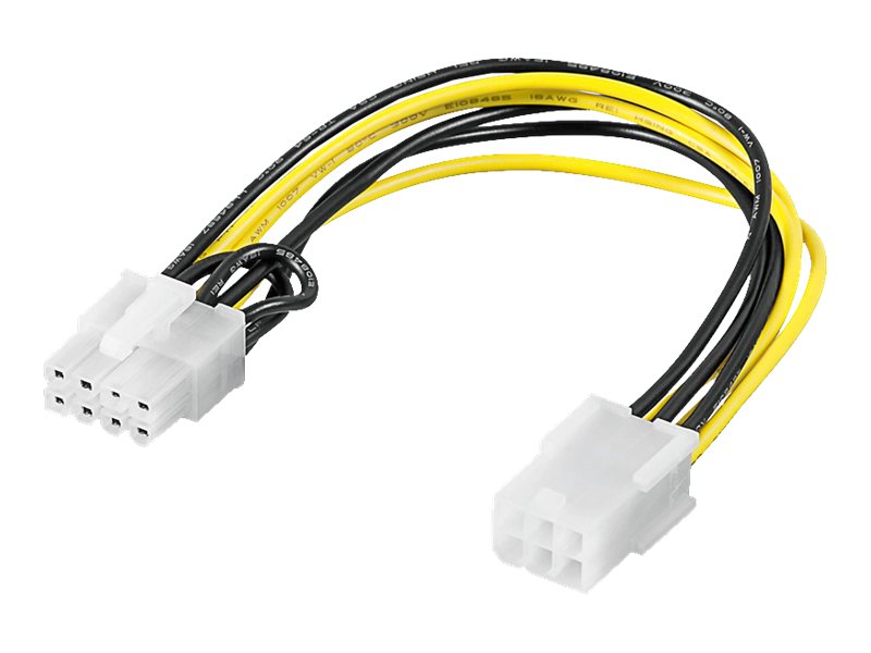 Goobay Moderkort Power Adapter 6pin - 8pin 0.2m