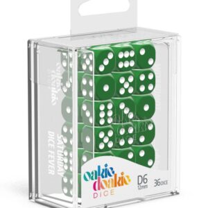 Oakie Doakie Dice D6 Dice 12 mm Solid - Green (36)