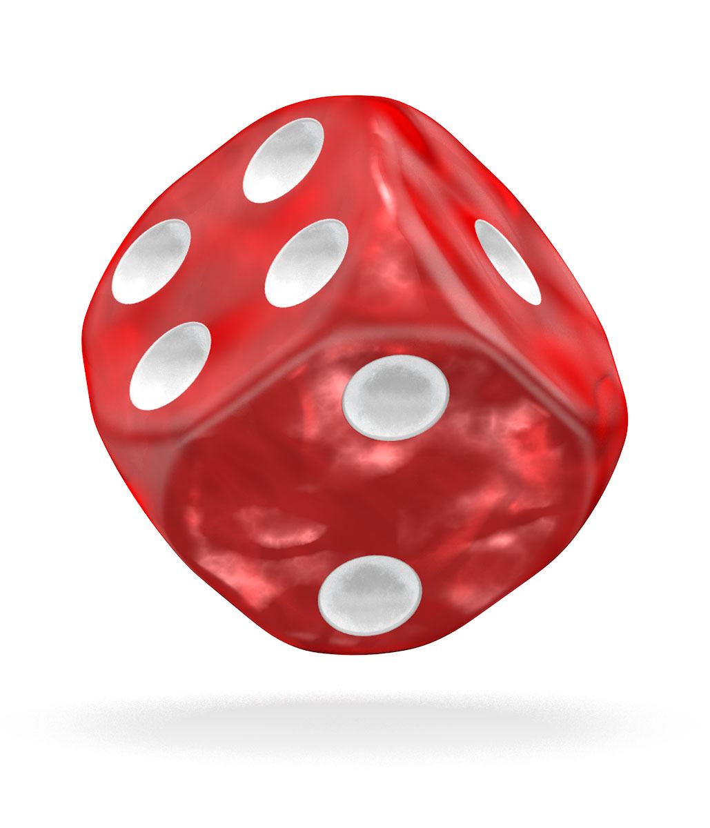 Oakie Doakie Dice D6 Dice 16 mm Marble - Red (12) - Bild 3