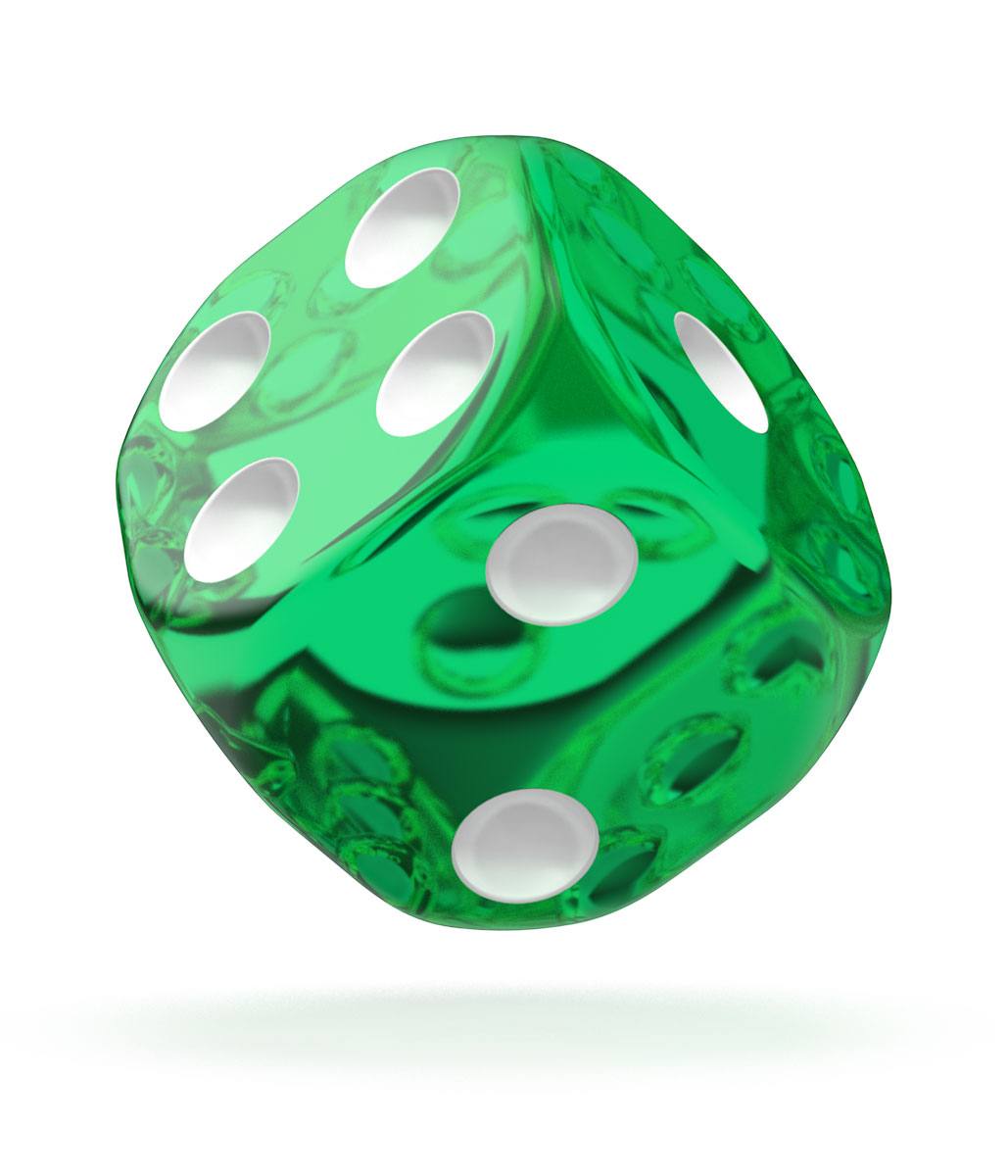 Oakie Doakie Dice D6 Dice 16 mm Translucent - Green (12) - Bild 3