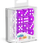 Oakie Doakie Dice D6 Dice 16 mm Translucent - Purple (12)