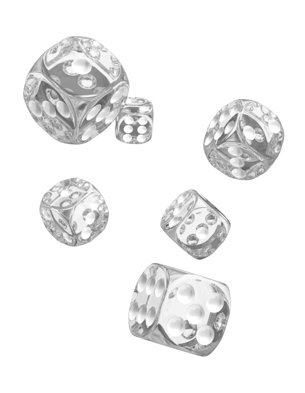 Oakie Doakie Dice D6 Dice 16 mm Translucent - Clear (12) - Bild 4