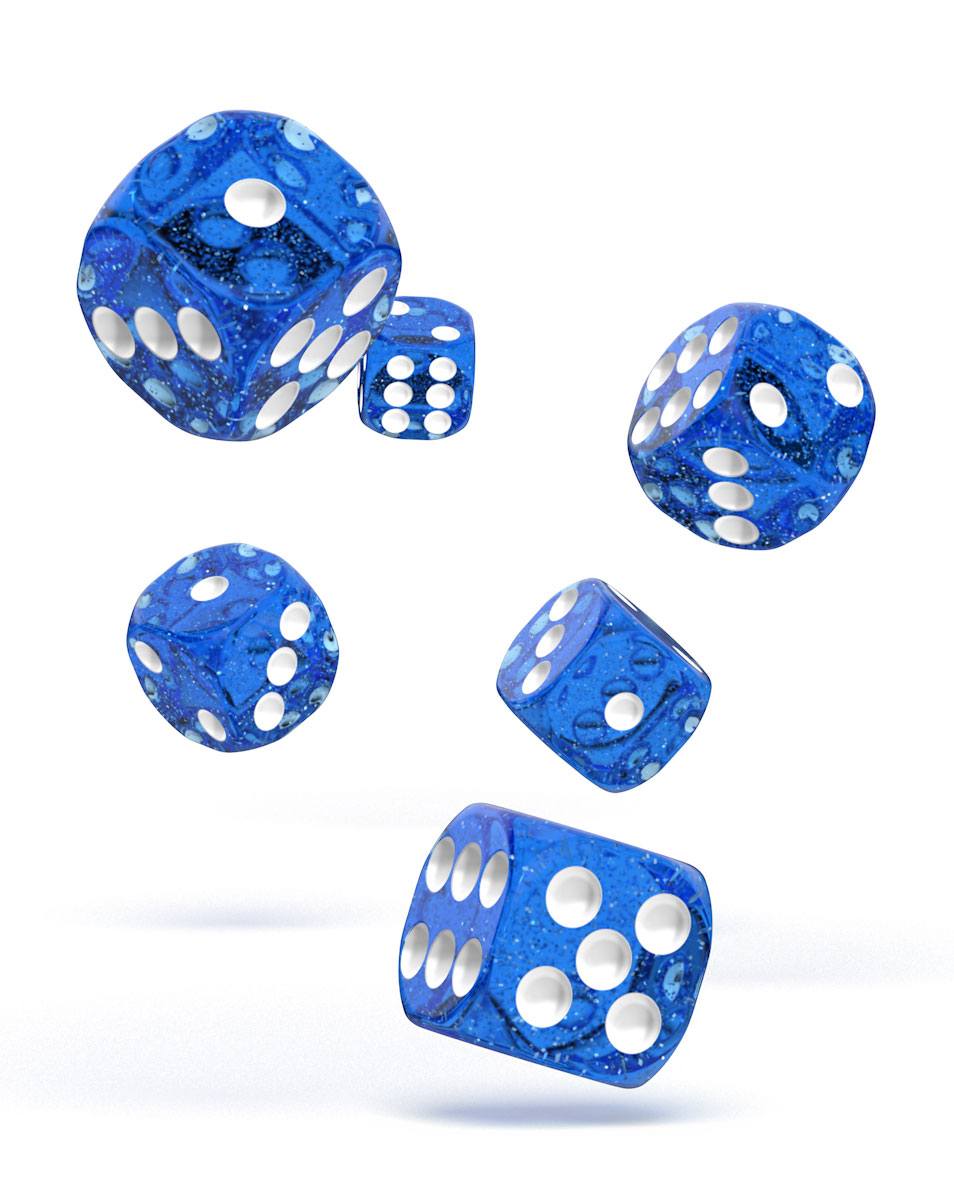 Oakie Doakie Dice D6 Dice 16 mm Speckled - Blue (12) - Bild 4