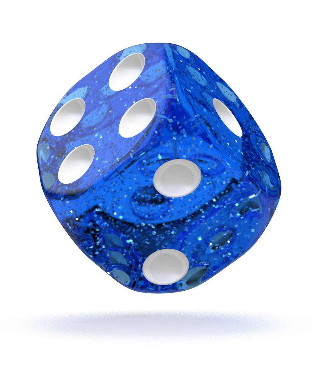 Oakie Doakie Dice D6 Dice 16 mm Speckled - Blue (12) - Bild 3