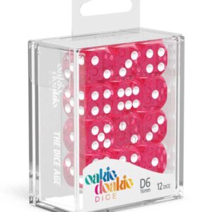 Oakie Doakie Dice D6 Dice 16 mm Speckled - Pink (12)