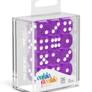 Oakie Doakie Dice D6 Dice 16 mm Speckled - Purple (12)