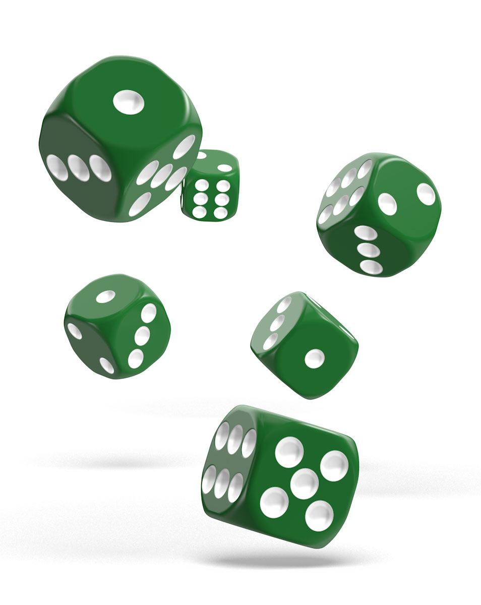 Oakie Doakie Dice D6 Dice 16 mm Solid - Green (12) - Bild 4