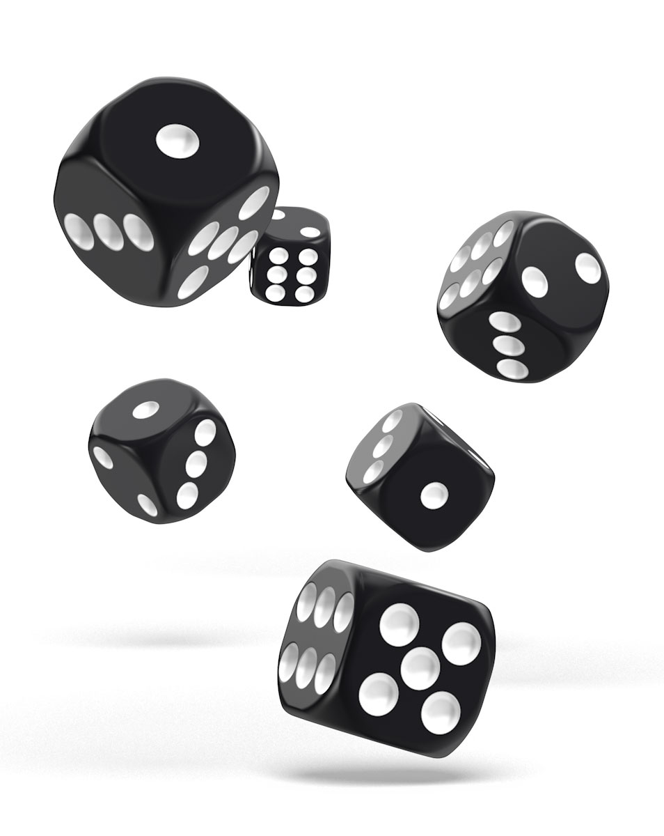 Oakie Doakie Dice D6 Dice 16 mm Solid - Black (12) - Bild 4