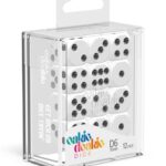 Oakie Doakie Dice D6 Dice 16 mm Solid - White (12)