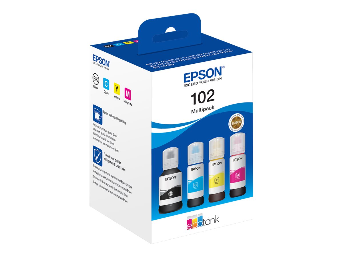 Epson EcoTank 102 4-färgs bläckpatroner value pack