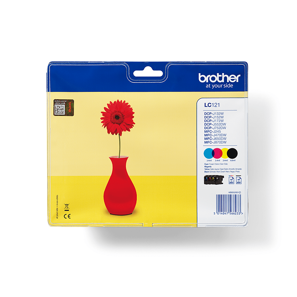 Brother LC121 Value Pack BK/C/M/Y