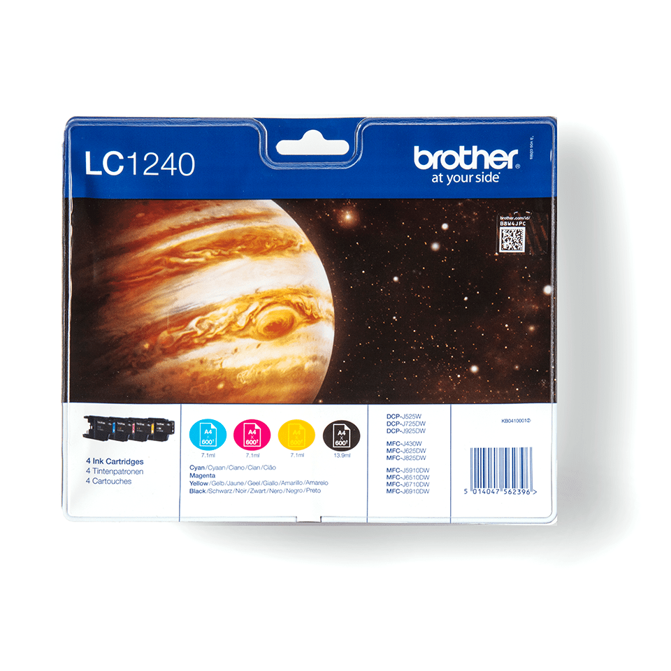 Brother LC1240 Value Pack BK/C/M/Y