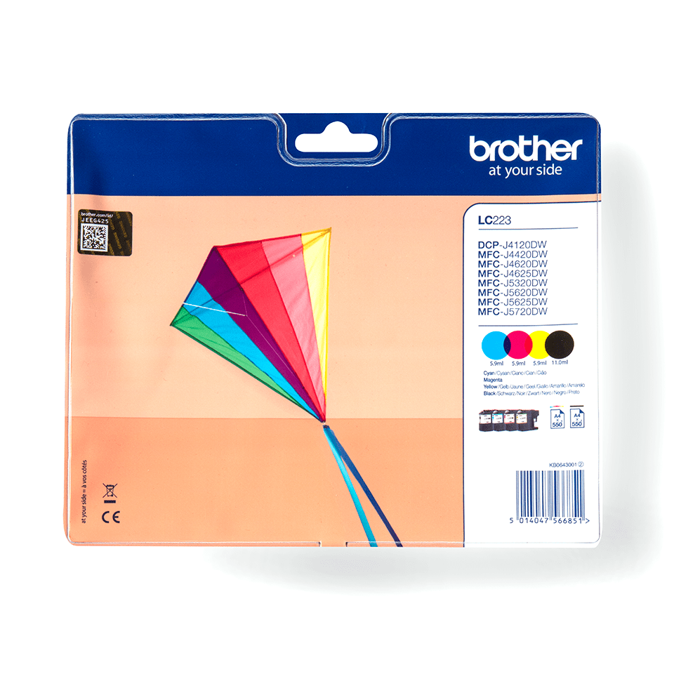 Brother LC223 Value Pack BK/C/M/Y