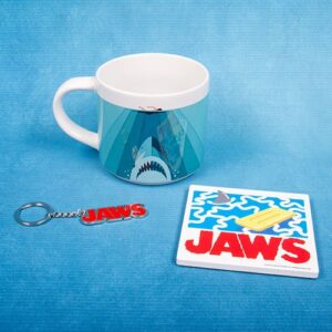 Jaws Mug & Jigsaw Coaster and Keychain Set Be Aware