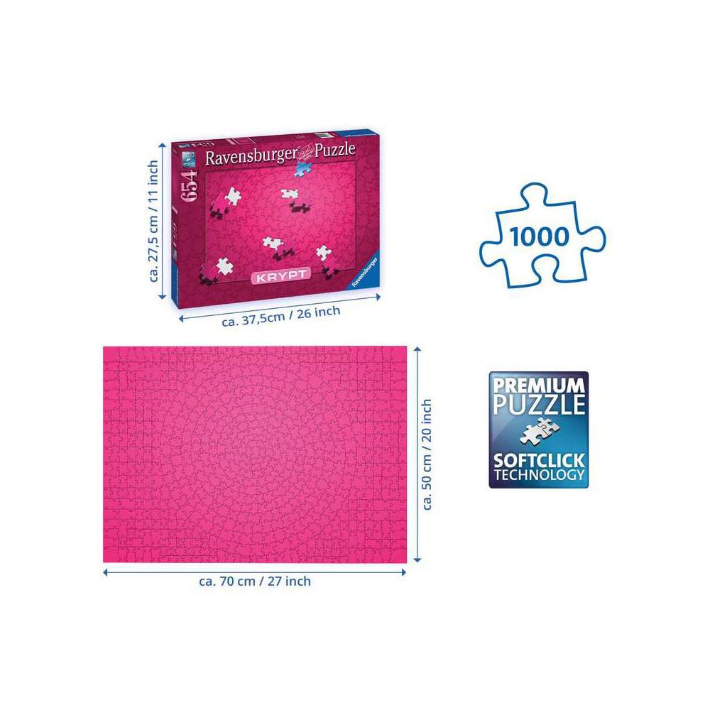 RAVENSBURGER Krypt Jigsaw Puzzle Pink (654 pieces) - Bild 4