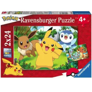 RAVENSBURGER Pokémon Children's Jigsaw Puzzle Pikachu & Friends (2 x 24 pieces)