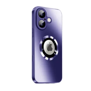 SiGN Magnetic Case iPhone 16 with lens protection and logo view - Purple