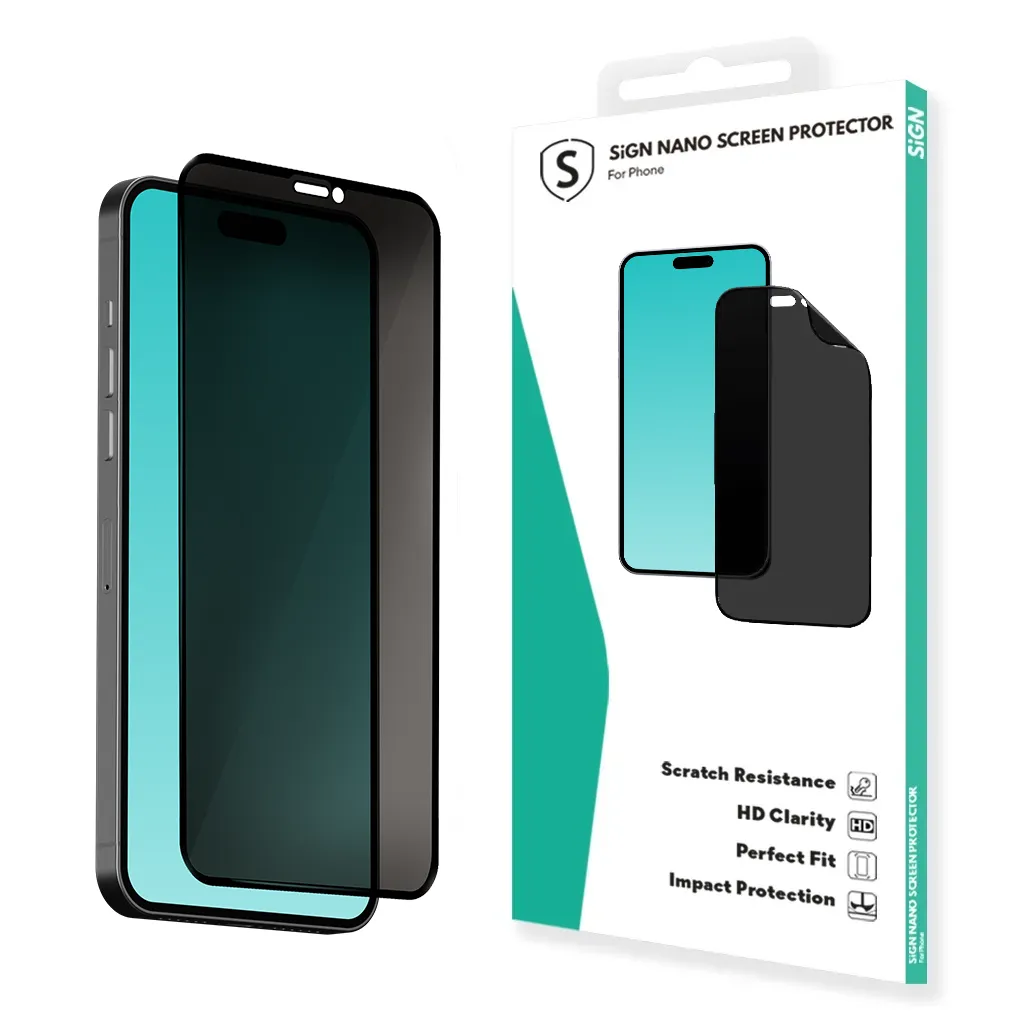 SiGN Nano Privacy Screen Protector for iPhone 16 Pro